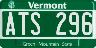 VT license plate ATS296