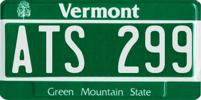 VT license plate ATS299