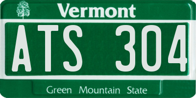 VT license plate ATS304