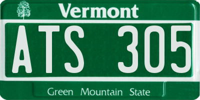 VT license plate ATS305