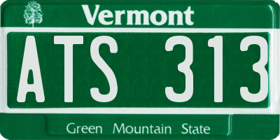 VT license plate ATS313