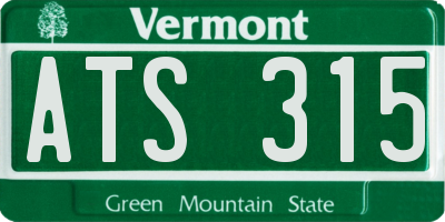 VT license plate ATS315