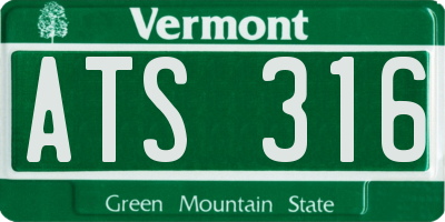 VT license plate ATS316