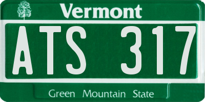 VT license plate ATS317