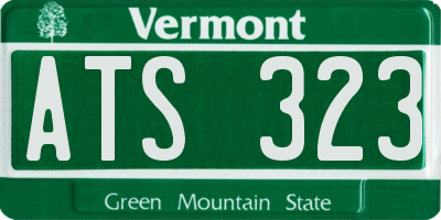 VT license plate ATS323