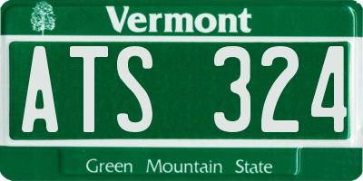 VT license plate ATS324