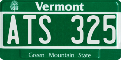 VT license plate ATS325