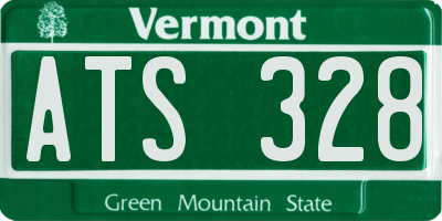 VT license plate ATS328