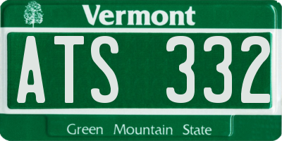 VT license plate ATS332