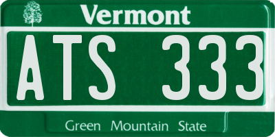 VT license plate ATS333
