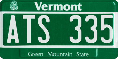 VT license plate ATS335