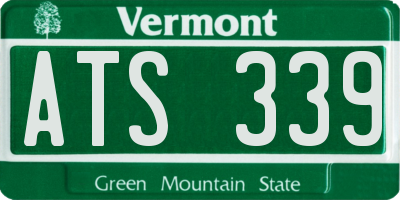 VT license plate ATS339