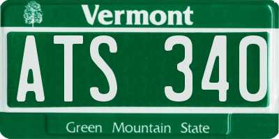 VT license plate ATS340