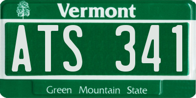 VT license plate ATS341