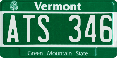 VT license plate ATS346