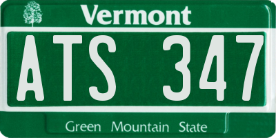 VT license plate ATS347