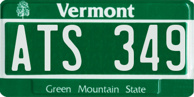 VT license plate ATS349