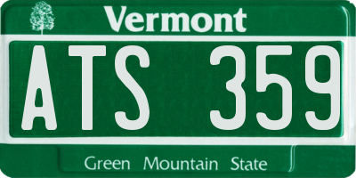 VT license plate ATS359