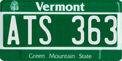VT license plate ATS363