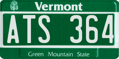 VT license plate ATS364