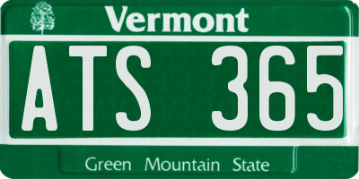 VT license plate ATS365