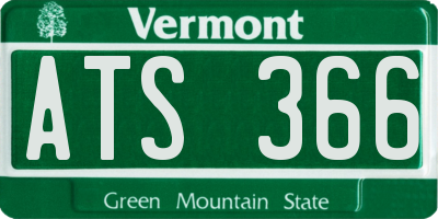 VT license plate ATS366