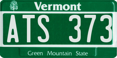 VT license plate ATS373