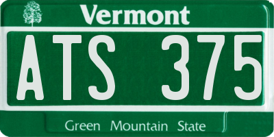VT license plate ATS375