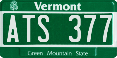 VT license plate ATS377