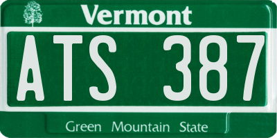 VT license plate ATS387