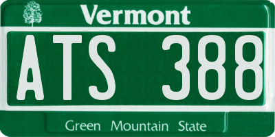 VT license plate ATS388