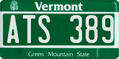 VT license plate ATS389