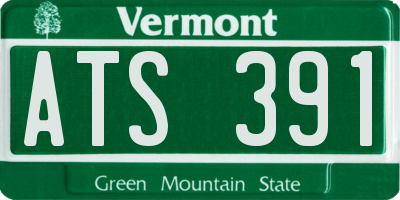 VT license plate ATS391