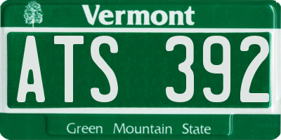 VT license plate ATS392