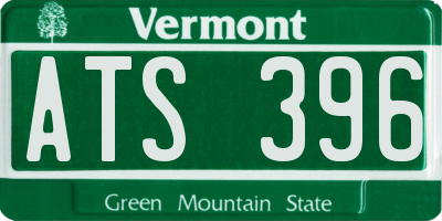 VT license plate ATS396