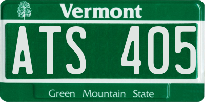 VT license plate ATS405