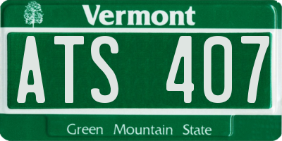 VT license plate ATS407