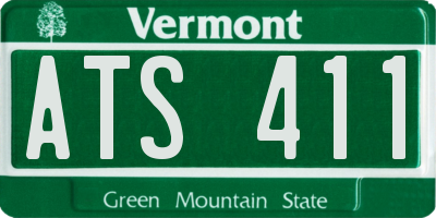 VT license plate ATS411