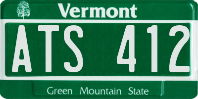 VT license plate ATS412