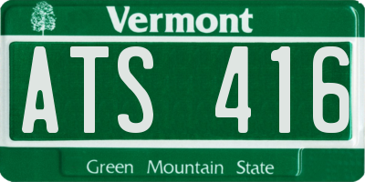 VT license plate ATS416