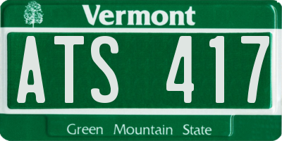 VT license plate ATS417