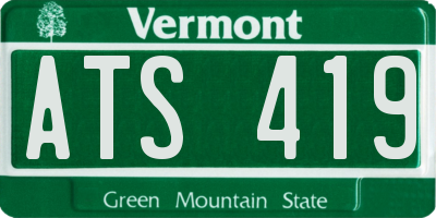 VT license plate ATS419