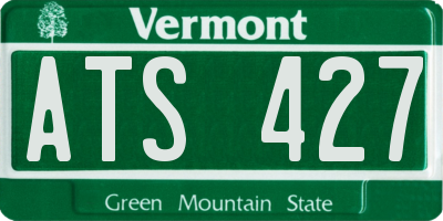 VT license plate ATS427