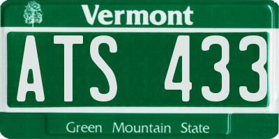 VT license plate ATS433