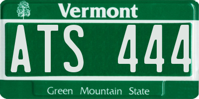 VT license plate ATS444