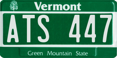 VT license plate ATS447