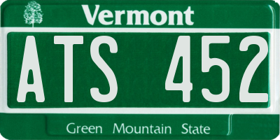 VT license plate ATS452