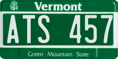 VT license plate ATS457