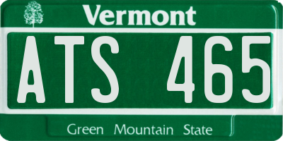 VT license plate ATS465