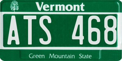 VT license plate ATS468